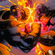 They always come back! It’s Thanos vs. future Thanos in Donny Cates’ Thanos #18, as envisioned by artist Geoffrey Shaw and colorist Antonio Fabela.